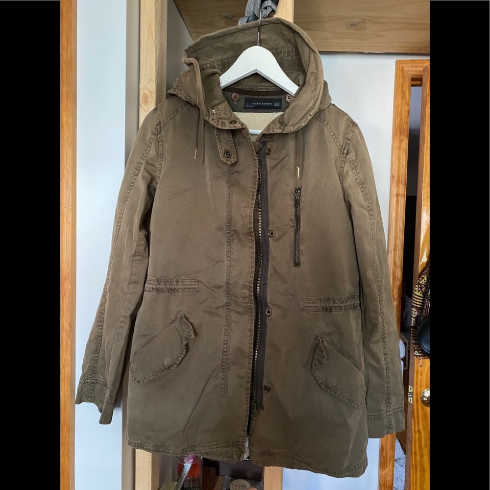 Zara parka hooded jacket
